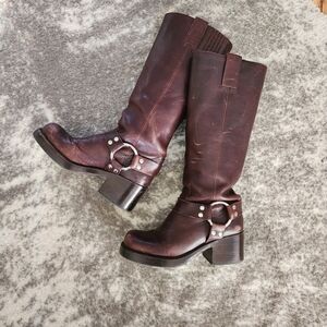 Jeffrey Campbell KATRINA Brown Combat & Moto Boots